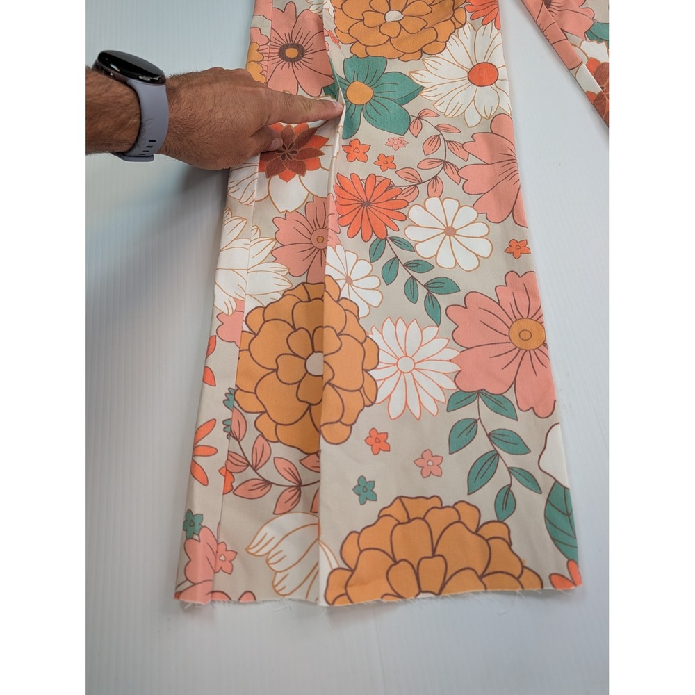 Women’s Retro 70’s Wide Leg Floral Pants - Picture 4 of 10